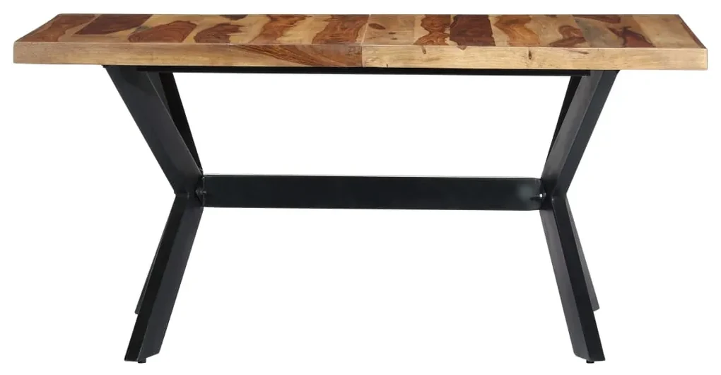 vidaXL Eettafel 160x80x75 cm massief sheeshamhout