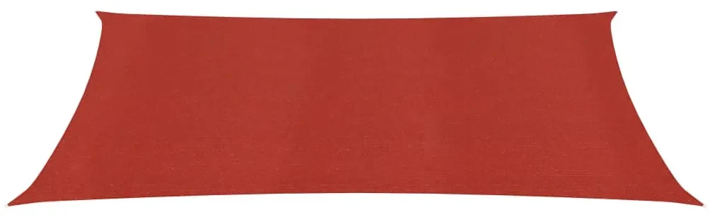 vidaXL Zonnezeil 160 g/m² 4x6 m HDPE rood