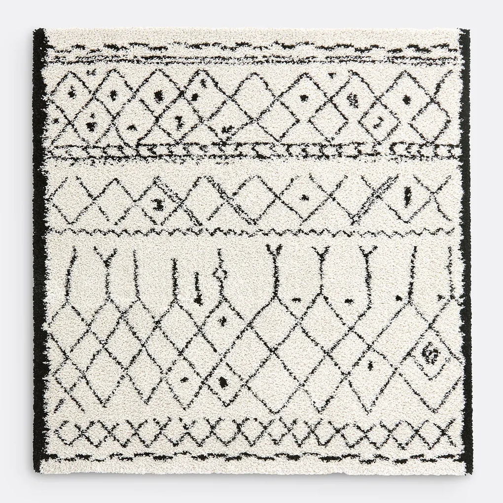 Vloerkleed in Berber stijl, vierkante vorm, Afaw