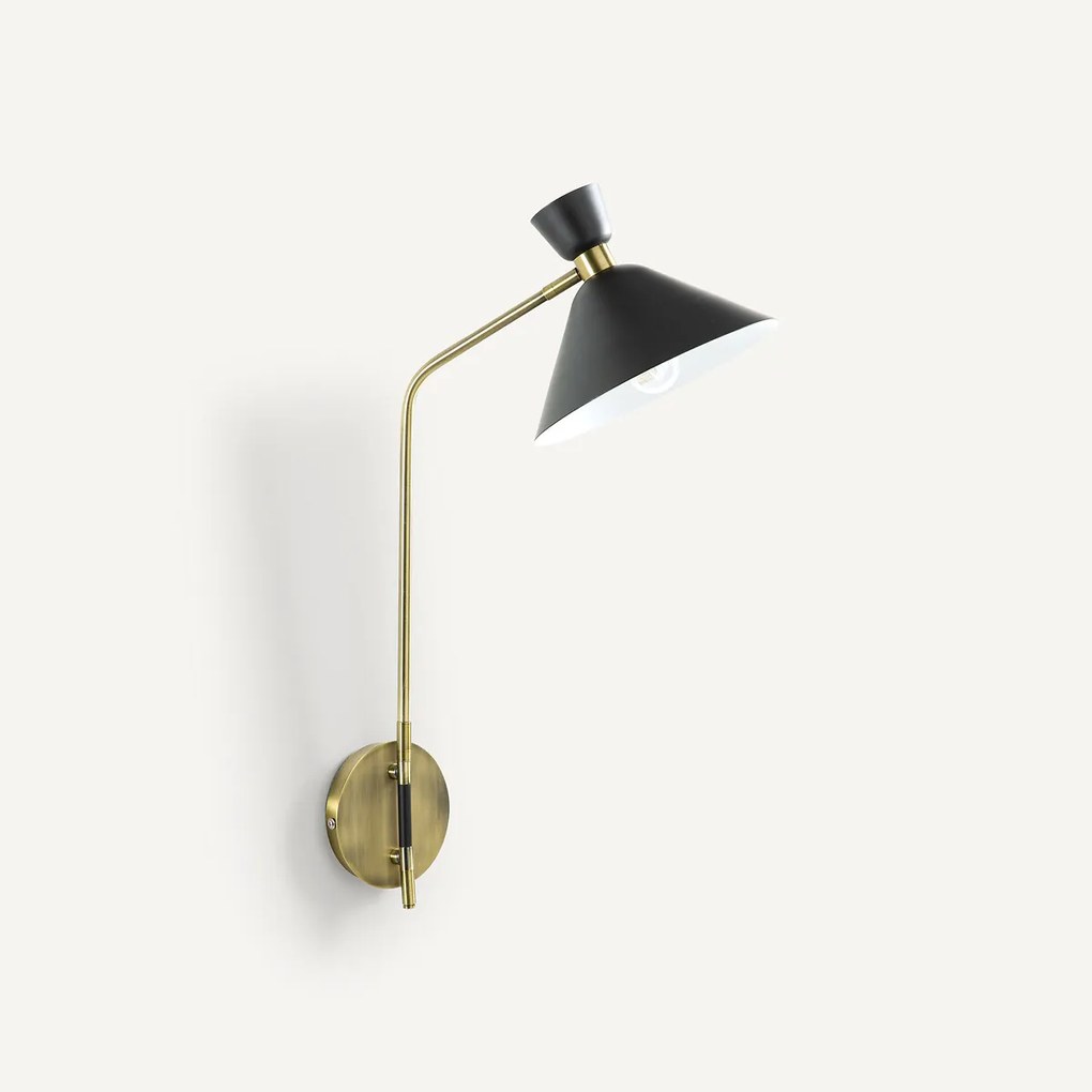 Wandlamp in used messing, Zoticus