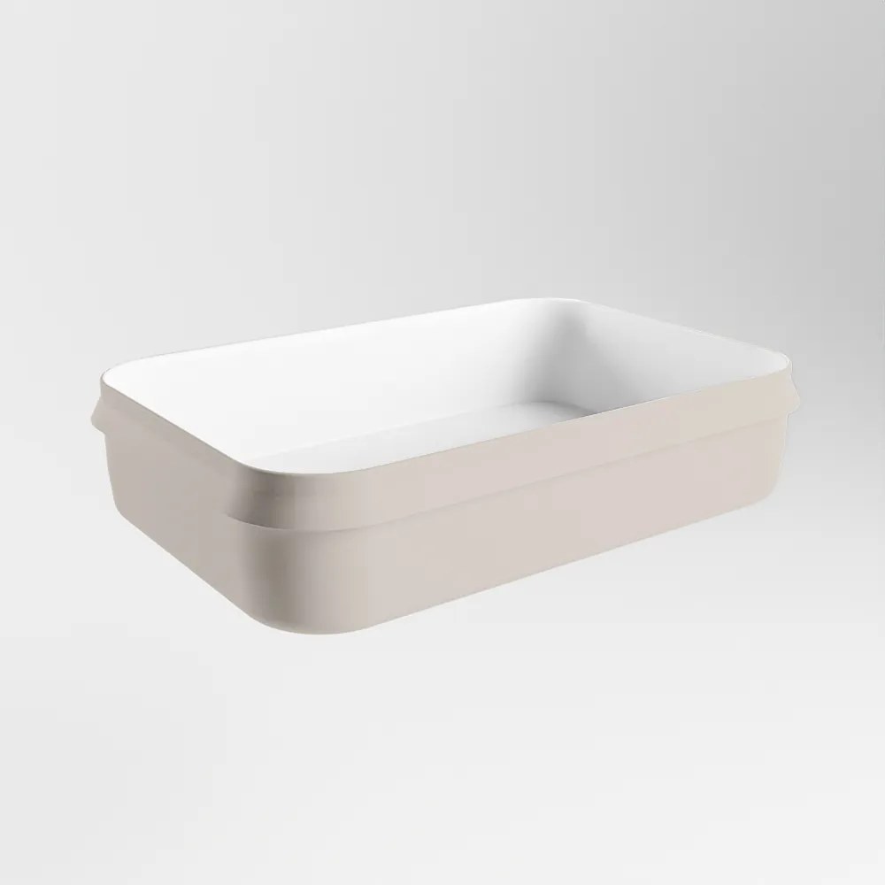 Mondiaz Arvo Solid Surface waskom 55x38cm linen / talc