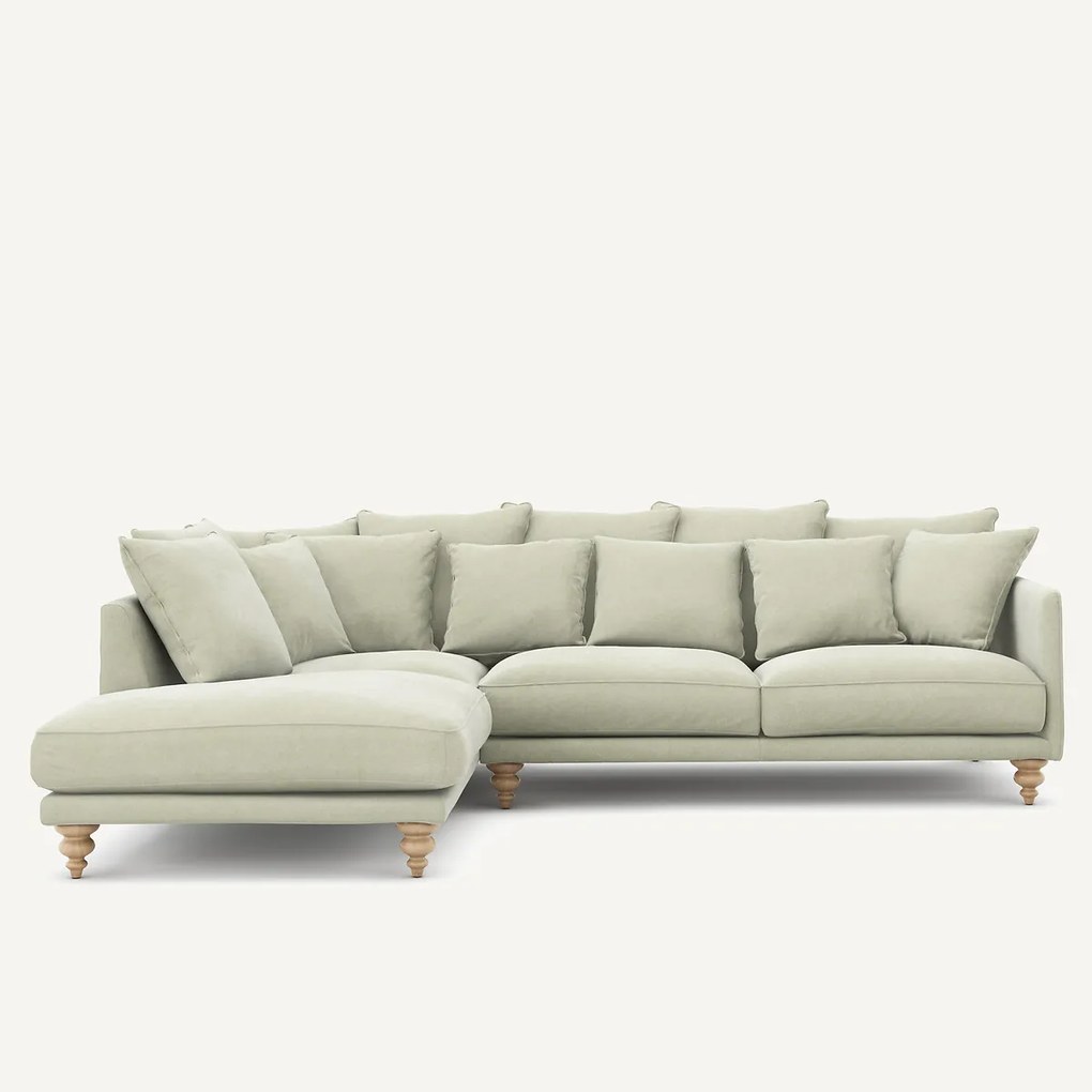 Hoekbank stonewashed fluweel, Lazare