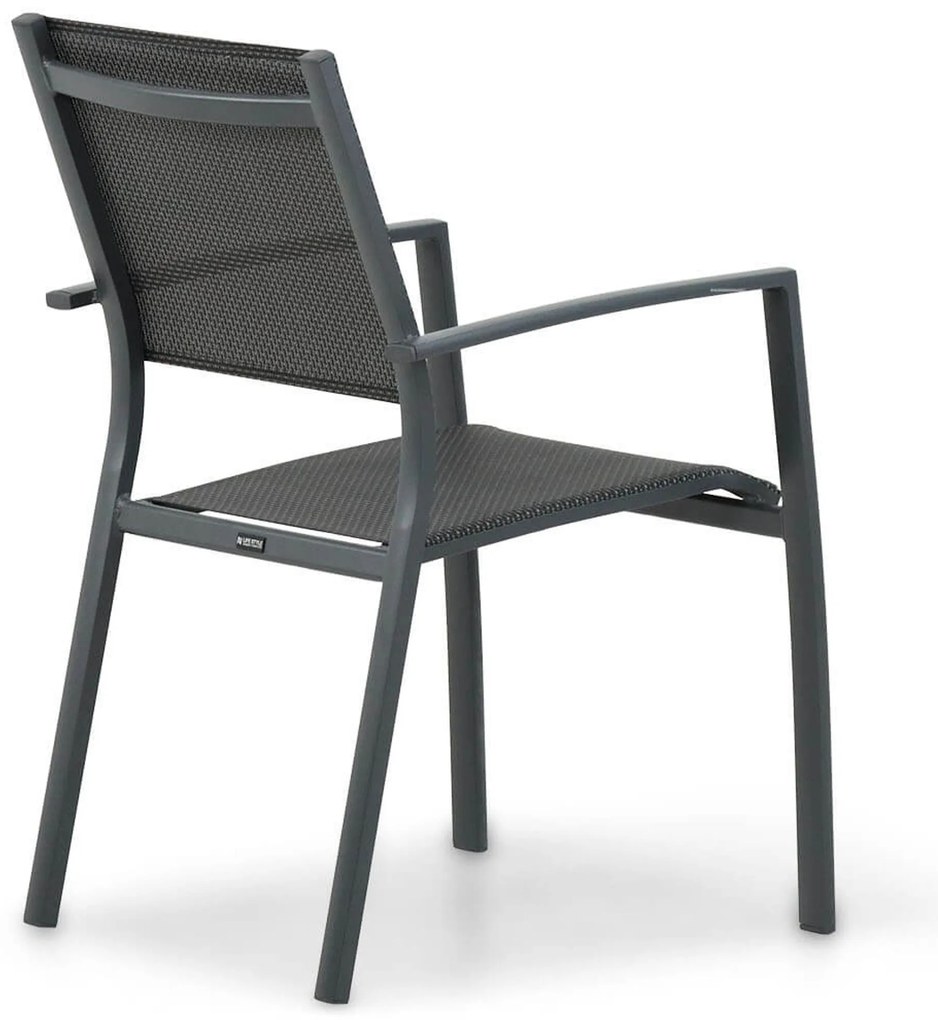 Tuinstoel stapelbaar Aluminium Grijs-antraciet Lifestyle Garden Furniture Sella