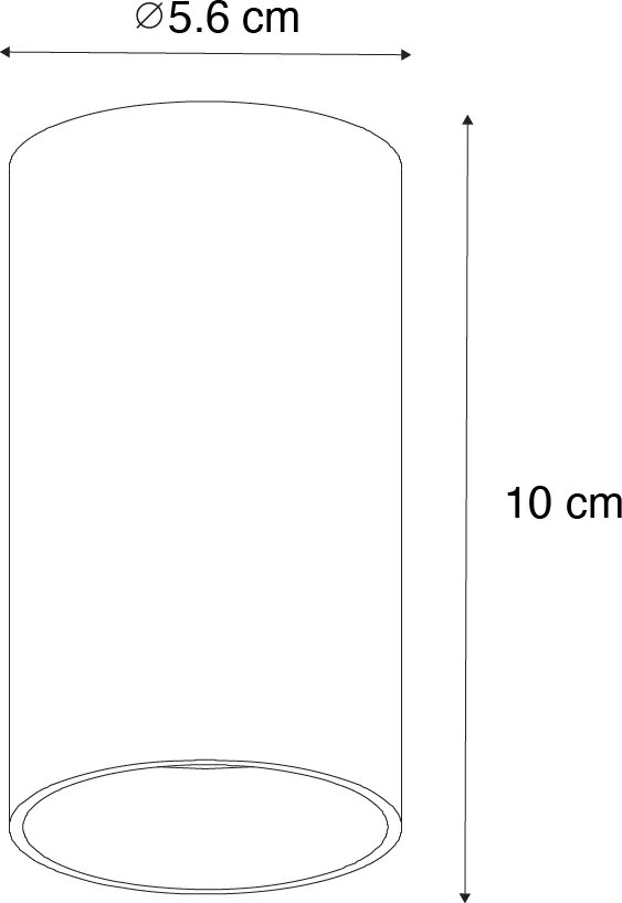 Set van 4 moderne spots donkerbrons 5,5 cm - Tuba