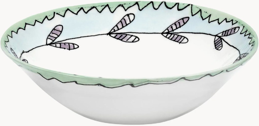 Kleine schalen Midnight Flowers van Fine Bone China, 2-delig