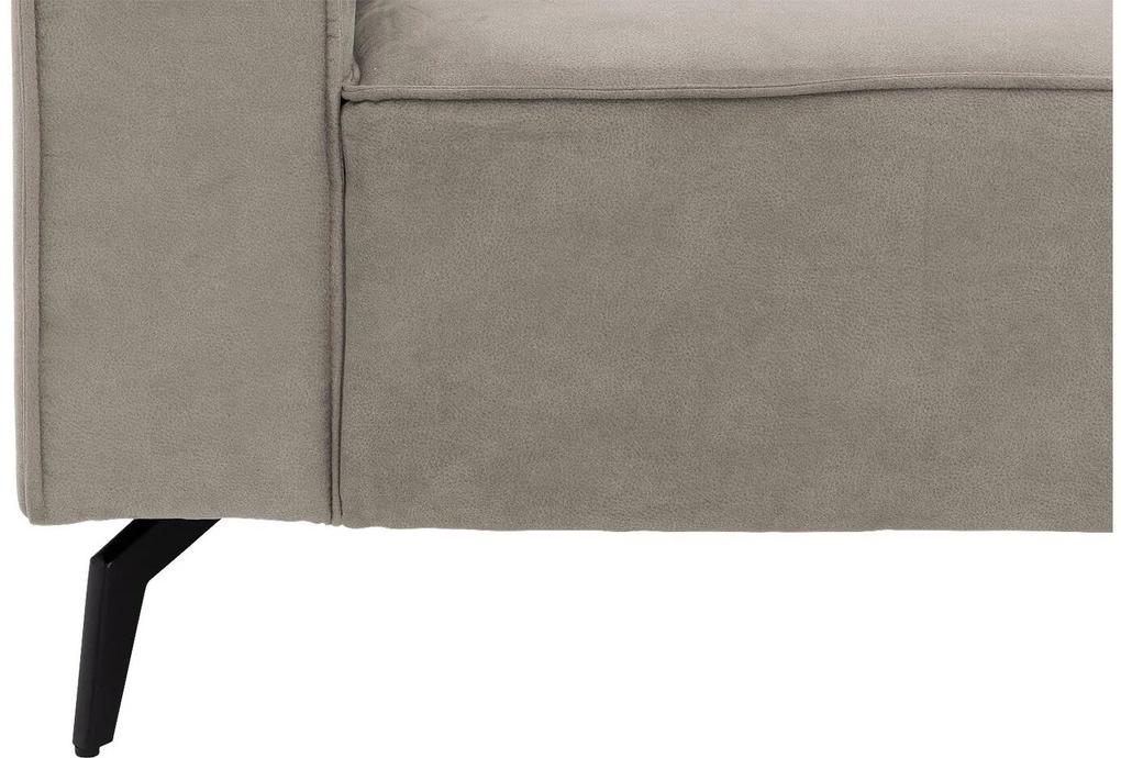 Goossens Hoekbank Hercules grijs, microvezel, 2,5-zits, modern design met chaise longue rechts