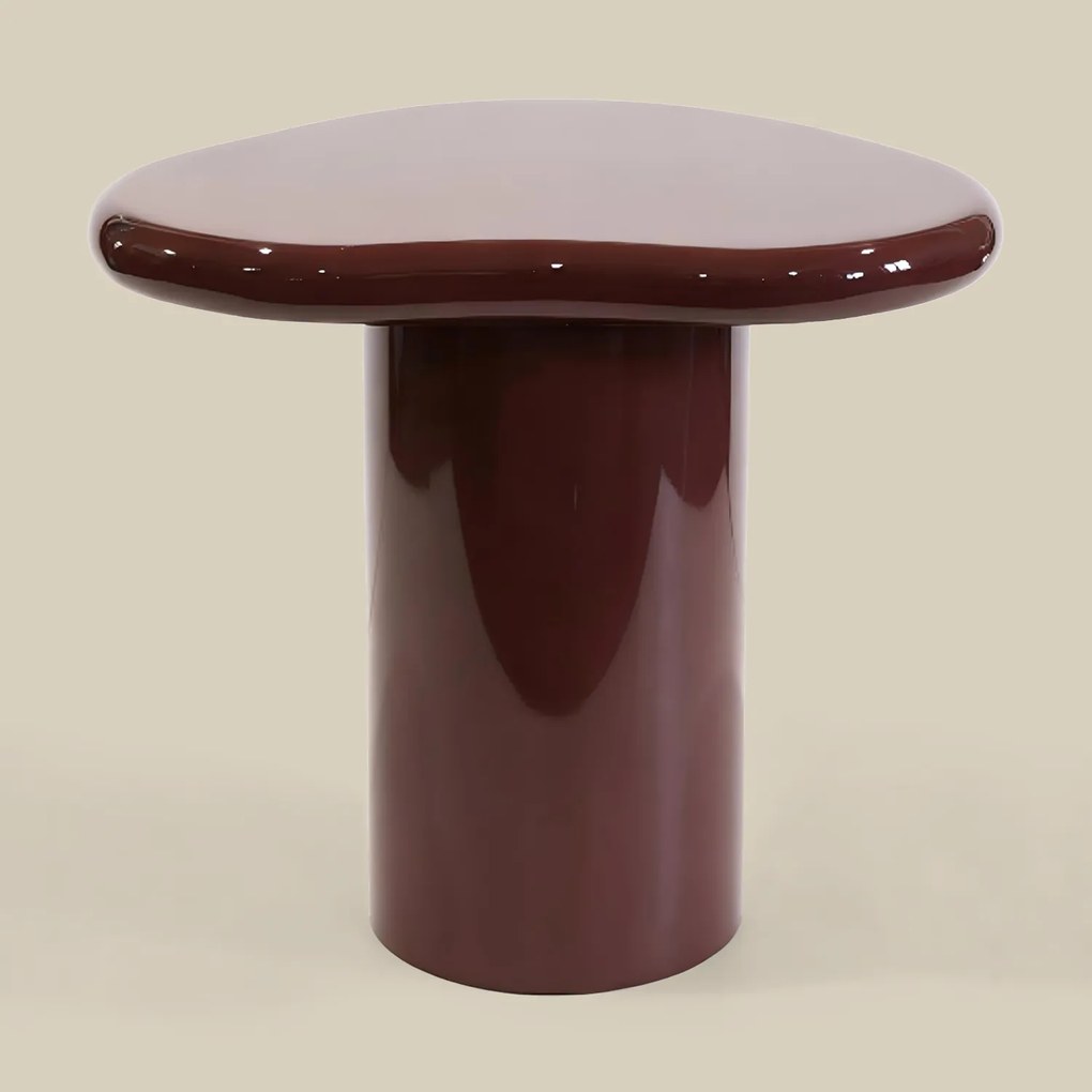 Hoogglans Bijzettafel Organisch 50 Cm Hoog - 59 X 39.5cm.
