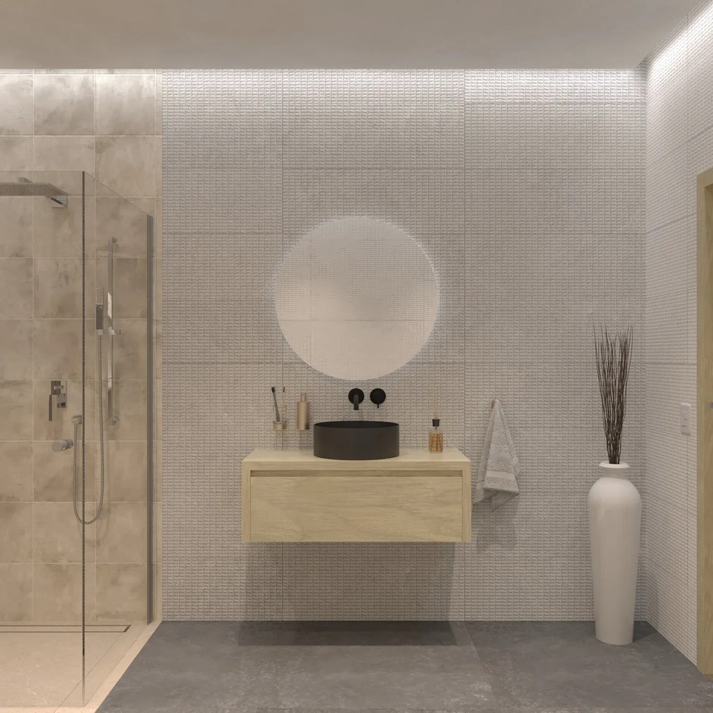 Gliss Design Ares badmeubel 90cm corn silk zonder waskom