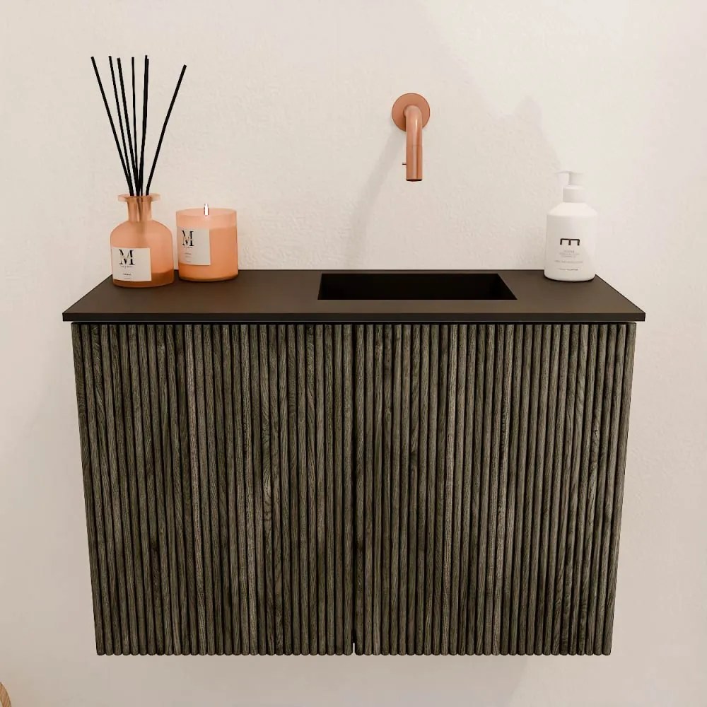 Mondiaz Joya 60cm toiletmeubel shadow met wastafel faye rechts zonder kraangat urban