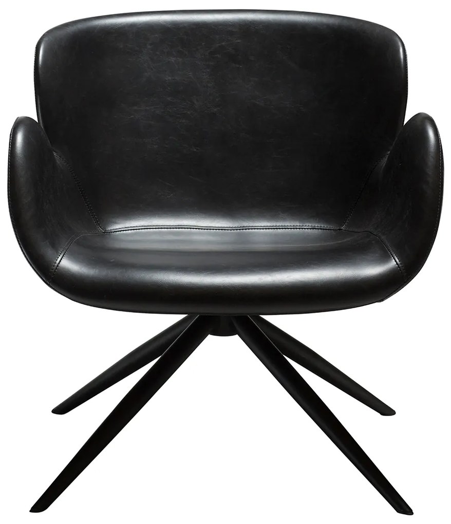 Dan-Form Gaia Draaibare Design Lounge Stoel Zwart Kunstleer