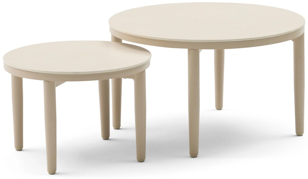 Stoel en Bank Loungeset 4 personen Wicker/Aluminium Taupe  Coco Ibiza