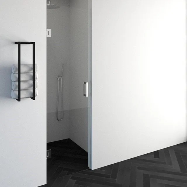 BRAUER Void nisdeur helder glas 60x200 omkeerbaar incl. glascoating chroom GS-VON1H60200CE