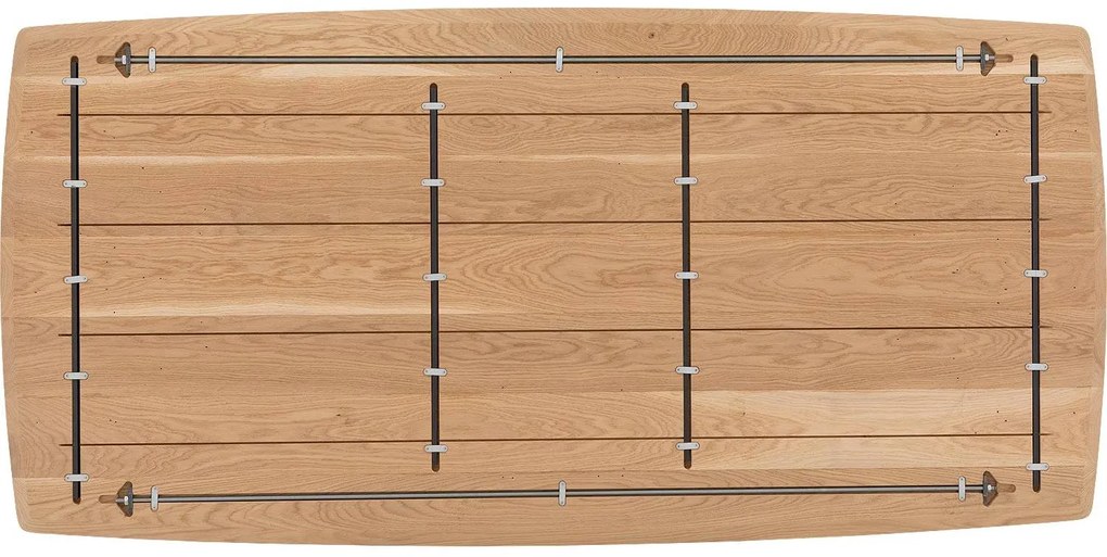 Goossens Excellent Eettafel Uniek, Semi rechthoekig 200 x 100 cm