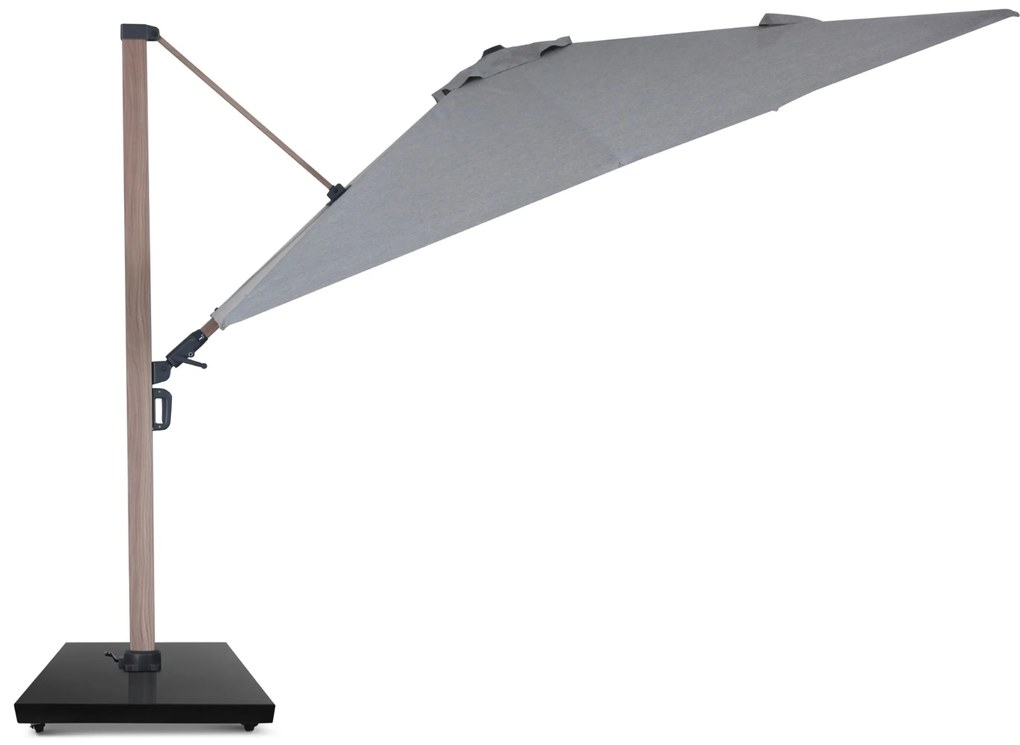 Zweefparasol 3x3m S2 Excellent (excl. voet) Grijs-antraciet Camello Luna