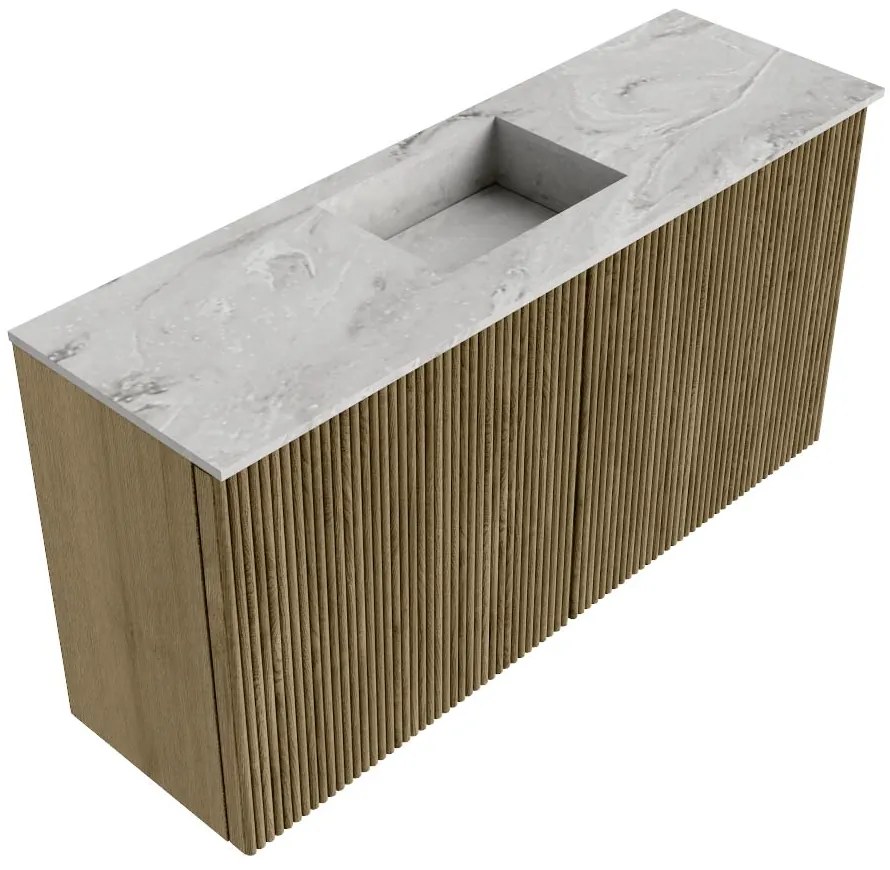 Mondiaz Joya DLux 80cm toiletmeubel dusk met wastafel faye midden 1 kraangat glace