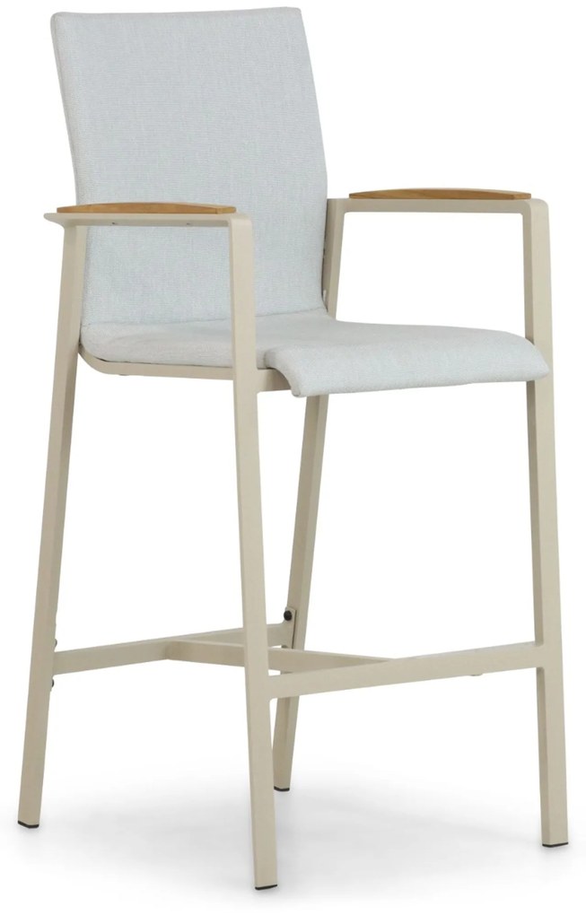 Barstoel Aluminium/textileen Taupe-naturel-bruin Lifestyle Garden Furniture Brandon
