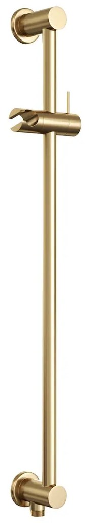 Brauer Gold Carving thermostatische inbouw regendouche met staafhanddouche, gebogen muurarm, glijstang en hoofddouche 30cm set 64 messing geborsteld PVD