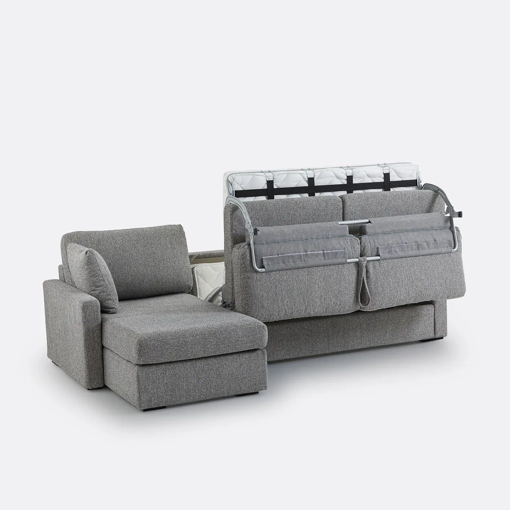 Gestructureerde gemêleerde hoekslaapbank, schuim, Timor