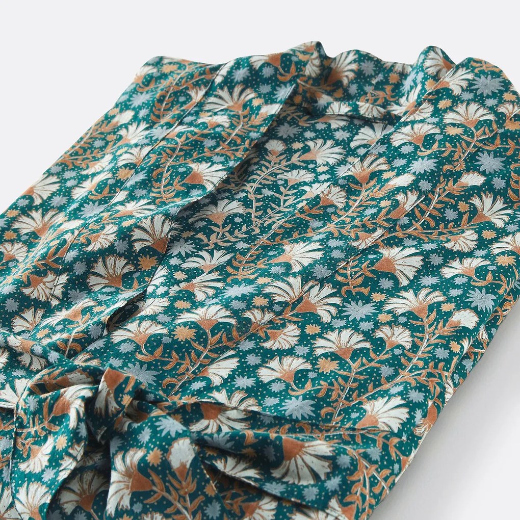 Kimono badjas in zuiver voilekatoen Kalyan
