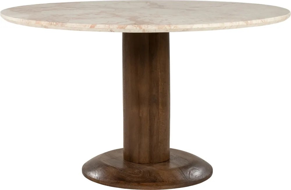Eleonora Ted Ronde Eettafel Met Marmer - 130 X 130cm.