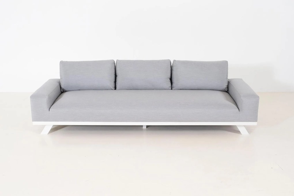 Flow. Easey 3-zits loungebank lead chiné All Weather loungeset Sunbrella Loungebank Stoel-bank loungeset outdoor textiel - weerbestendig