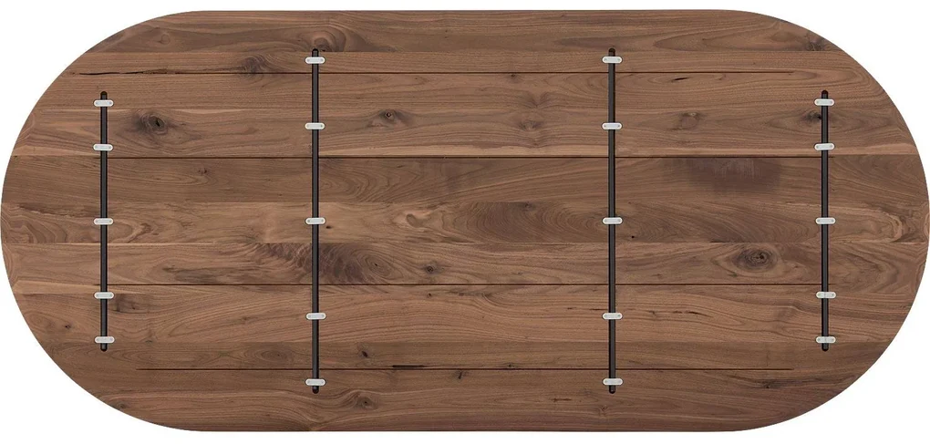 Goossens Excellent Eettafel Floyd, Semi rond 220 x 100 cm
