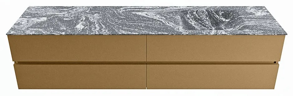 Mondiaz Vica DLux badmeubel 200cm oro 4 lades met wastafel lava rechts 1 kraangat