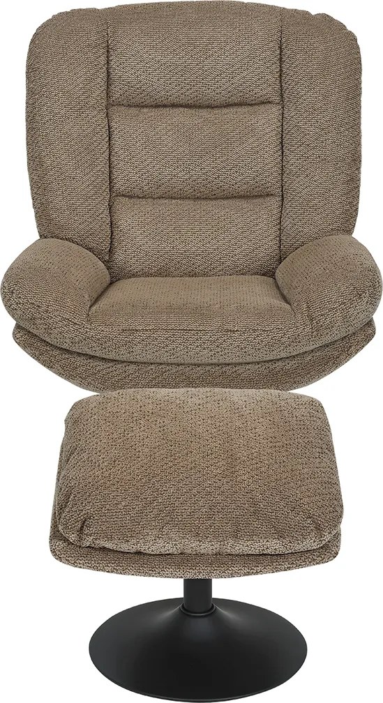 Fauteuil Met Voetensteun Bruin