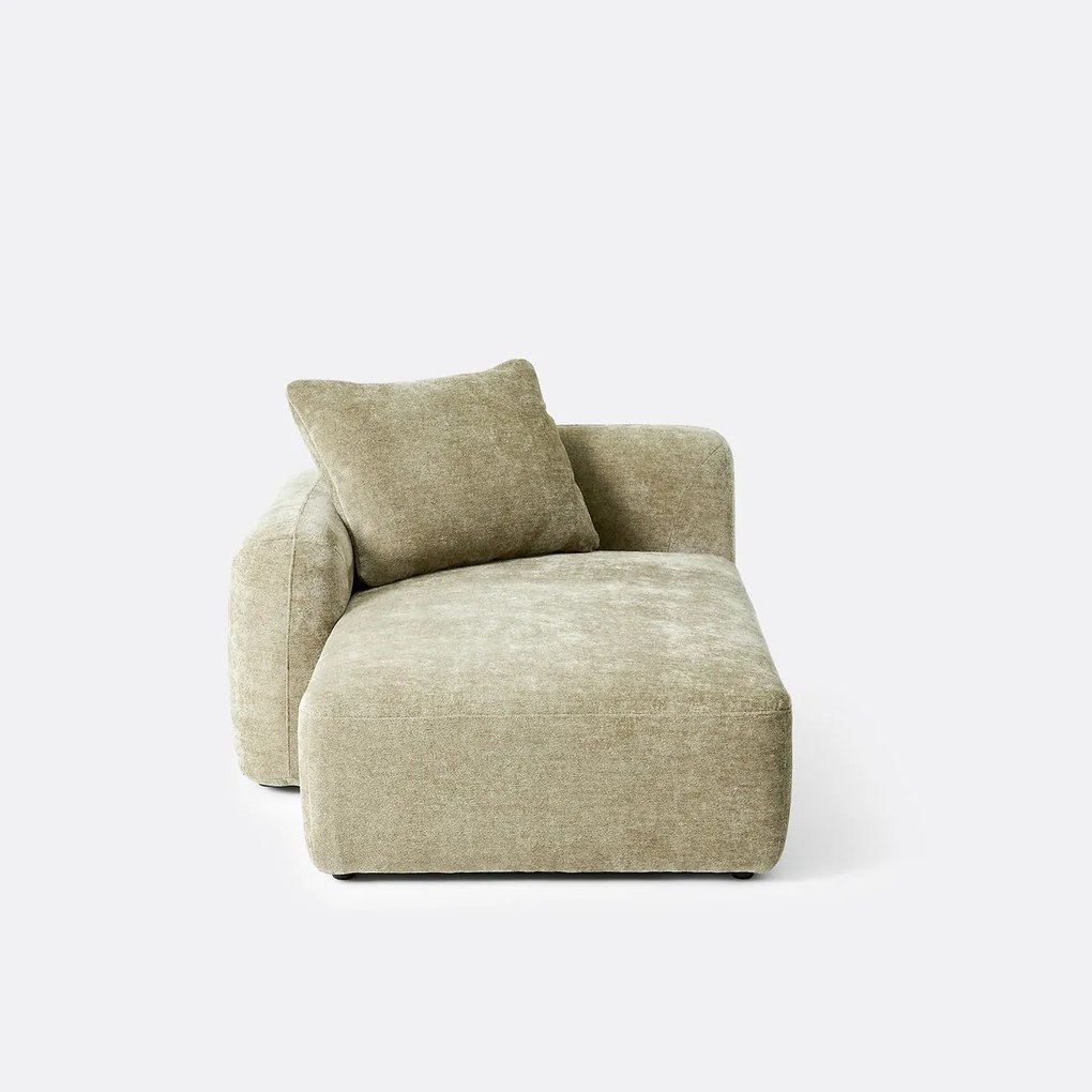 Linker longchairelement, voor modulaire bank, in jacquard chenille, AMAD