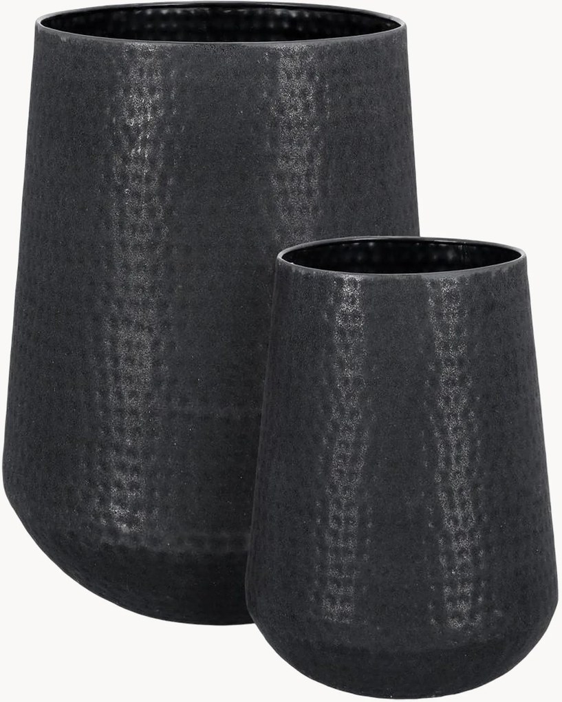 Handgemaakte outdoor plantenpotten Kenar, 2-delig