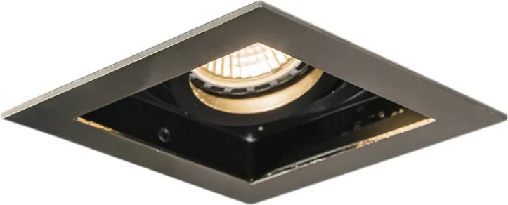 Smart inbouwspot staal incl. Wifi GU10 lichtbron - Carree