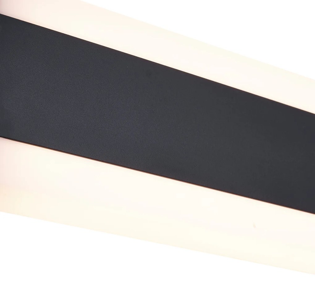 Buitenlamp Moderne wandlamp zwart 30cm incl. LED CCT IP54 - Vanya Modern IP54 Buitenverlichting