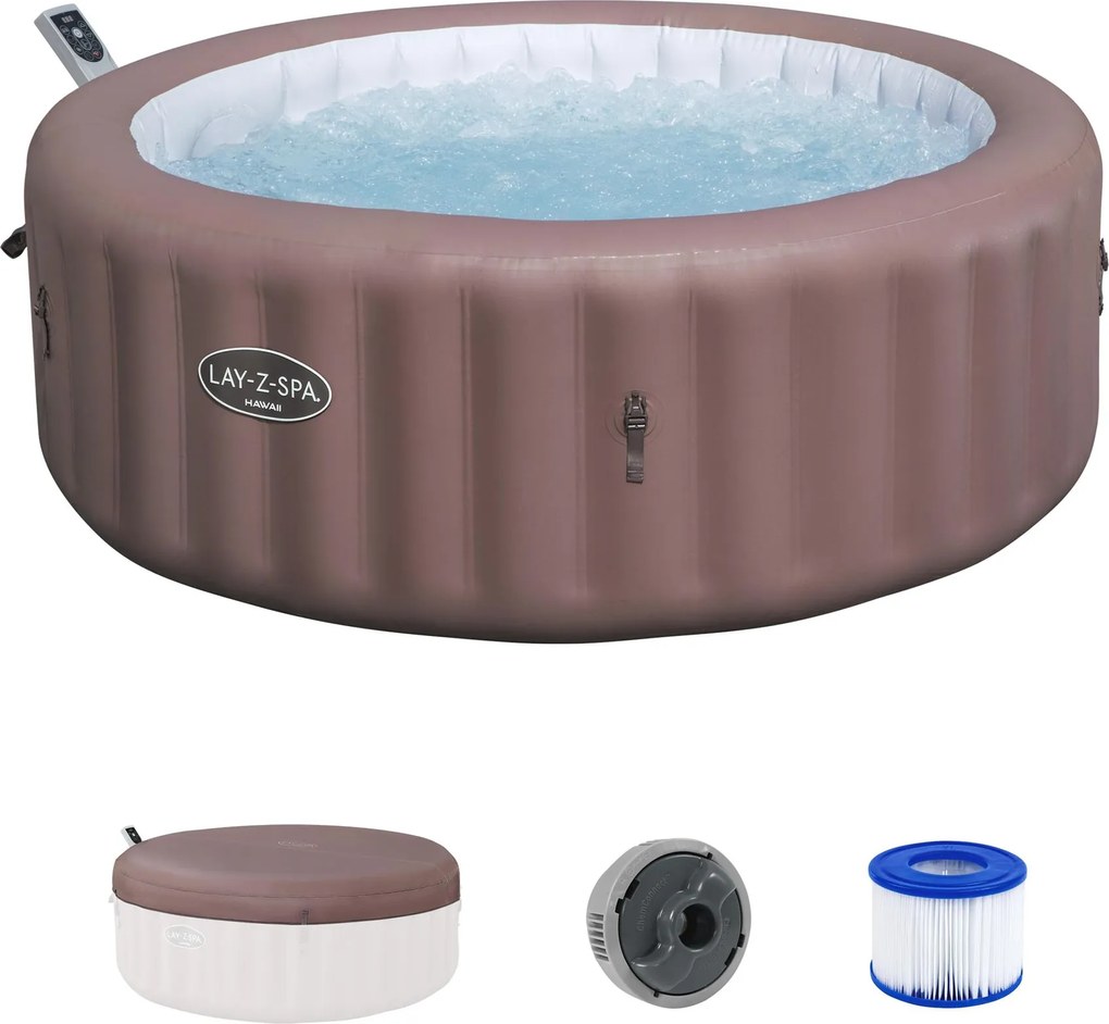 Lay-Z-Spa Airjet Hawai 6 - model 2025 met Maxhold EnergySense Ultra Fit Smart- tot 6 personen - 196x71cm
