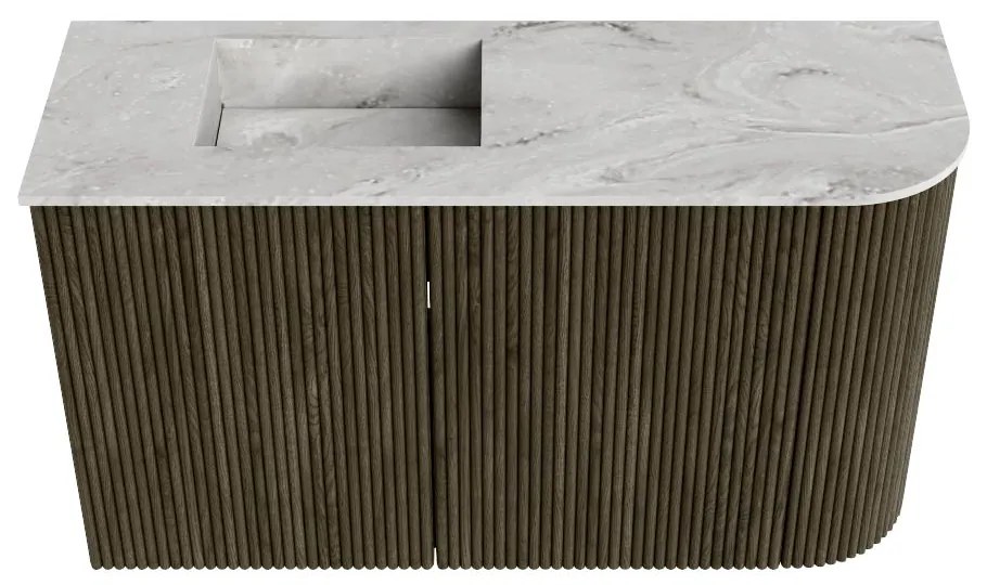 Mondiaz Joya DLux 70cm toiletmeubel ronding rechts shadow met wastafel faye links zonder kraangat glace