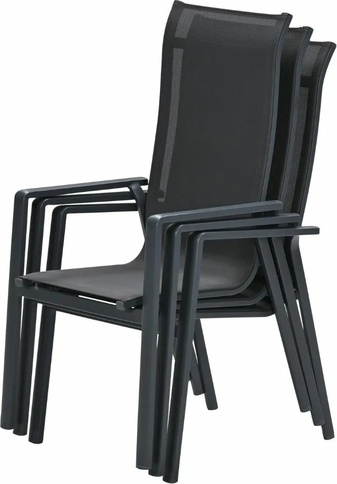 Garden Impressions Siena tuinstoel stapelbaar - donker grijs