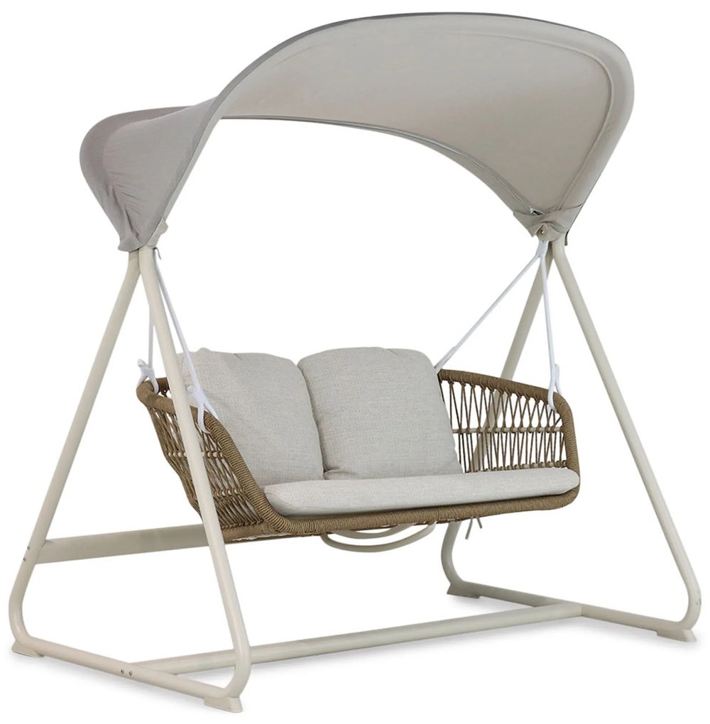 Coco Bali Schommelbank Aluminium/Rope Taupe