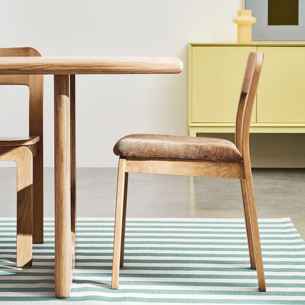 Set van 2 massief eiken gestoffeerde stoelen Talet