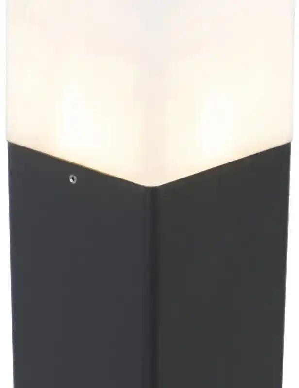 Locomotief een kopje driehoek Staande buitenlamp zwart met opaal witte kap 50 cm - Denmark Modern E27  IP44 Buitenverlichting | BIANO