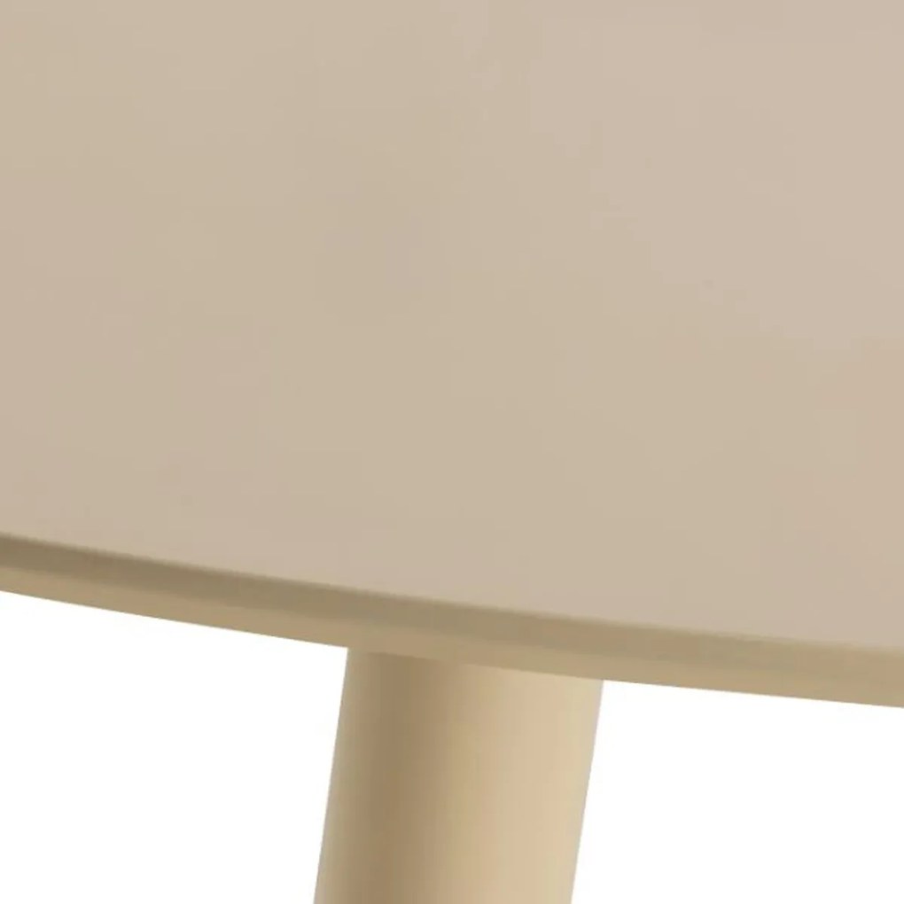 Mat Beige Eettafel Rond 110 Cm - 110 X 110cm.