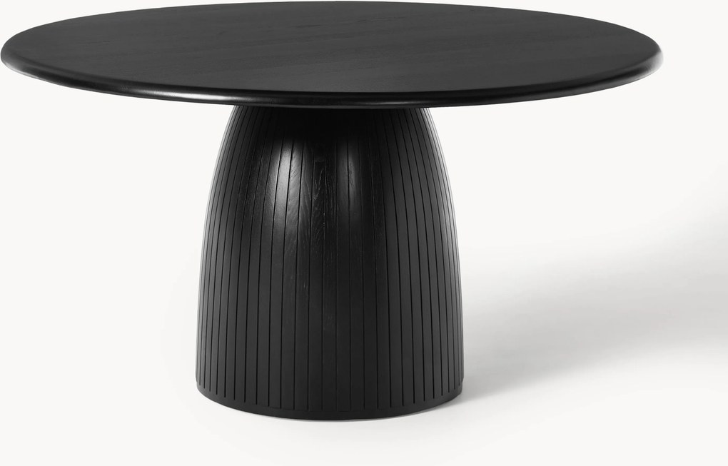 Ronde eettafel Nelly met groefstructuur, in verschillende formaten