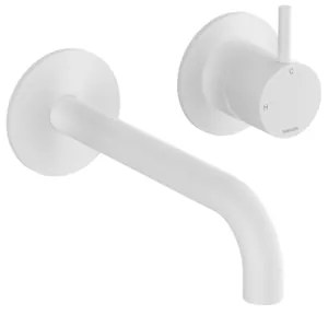 Hotbath Cobber Afbouwdeel - voor wastafelkraan - 18cm uitloop - Mat Wit CB105EXT18WH