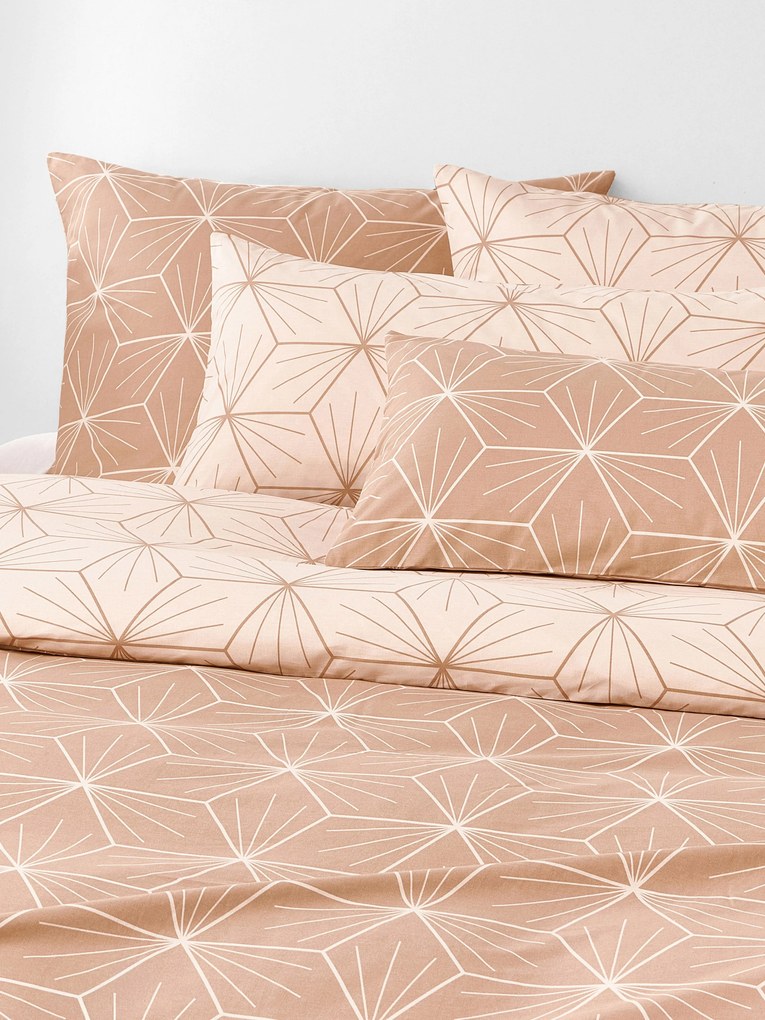 Omkeerbaar dekbedovertrek Ilda met geometrische print