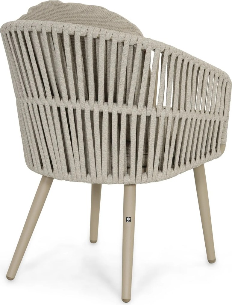 Tuinset Ronde Tuintafel 6 personen 150 cm Rope Zand/Beige  Santika Furniture Santika