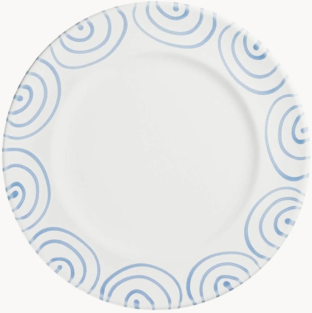 Handgemaakt dinerbord Blaugeflammt
