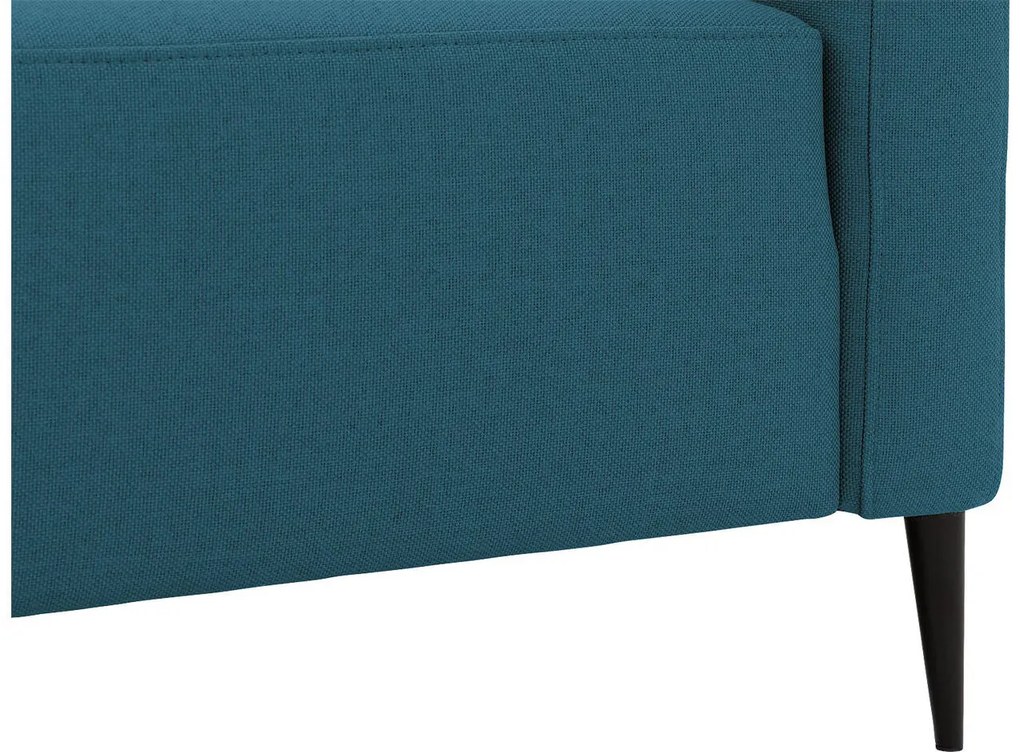 Goossens Key West blauw, stof, 3-zits, modern design met ligelement links