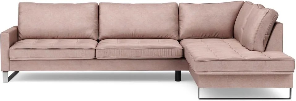 Rivièra Maison - West Houston Corner Sofa Chaise Longue Right, velvet, blossom - Kleur: roze