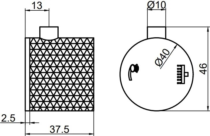 Saniclear Antique Curved omstelknop voor opbouw thermostaatkranen (SK80055, SK80047 en SK80074)