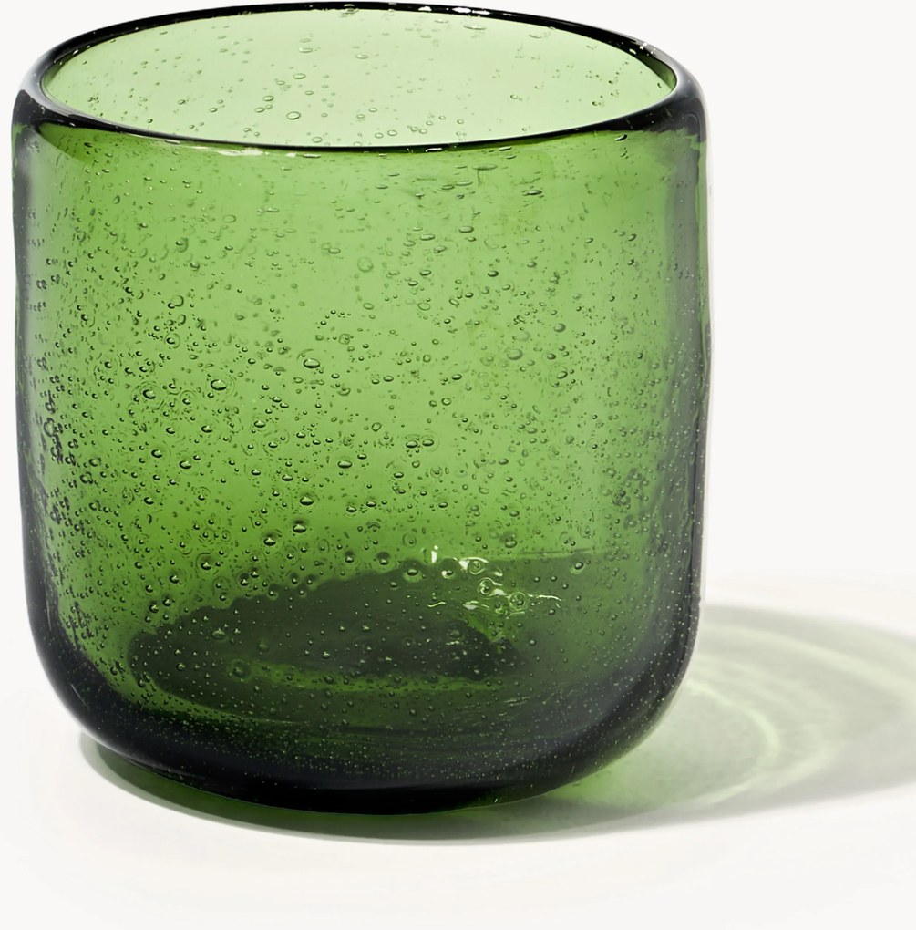 Mondgeblazen tumblers Hippolyte met luchtbellen, 4-delig