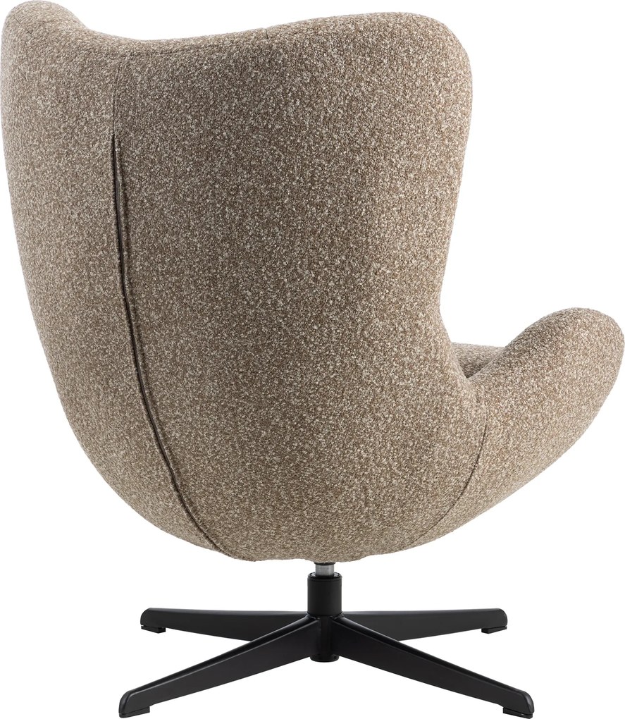 Oorfauteuil Modern Bruine Stof