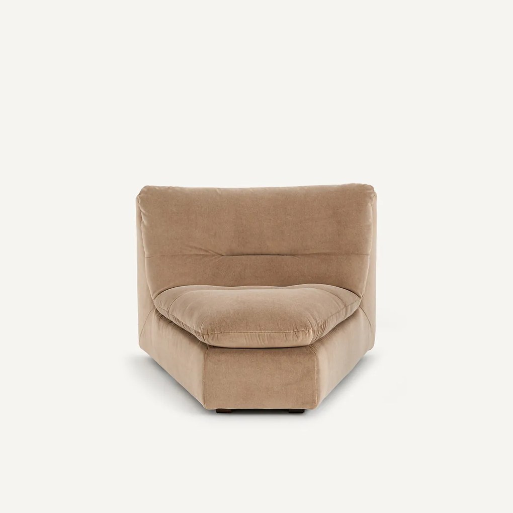 Modulaire hoek in stonewashed fluweel, GIULIANO